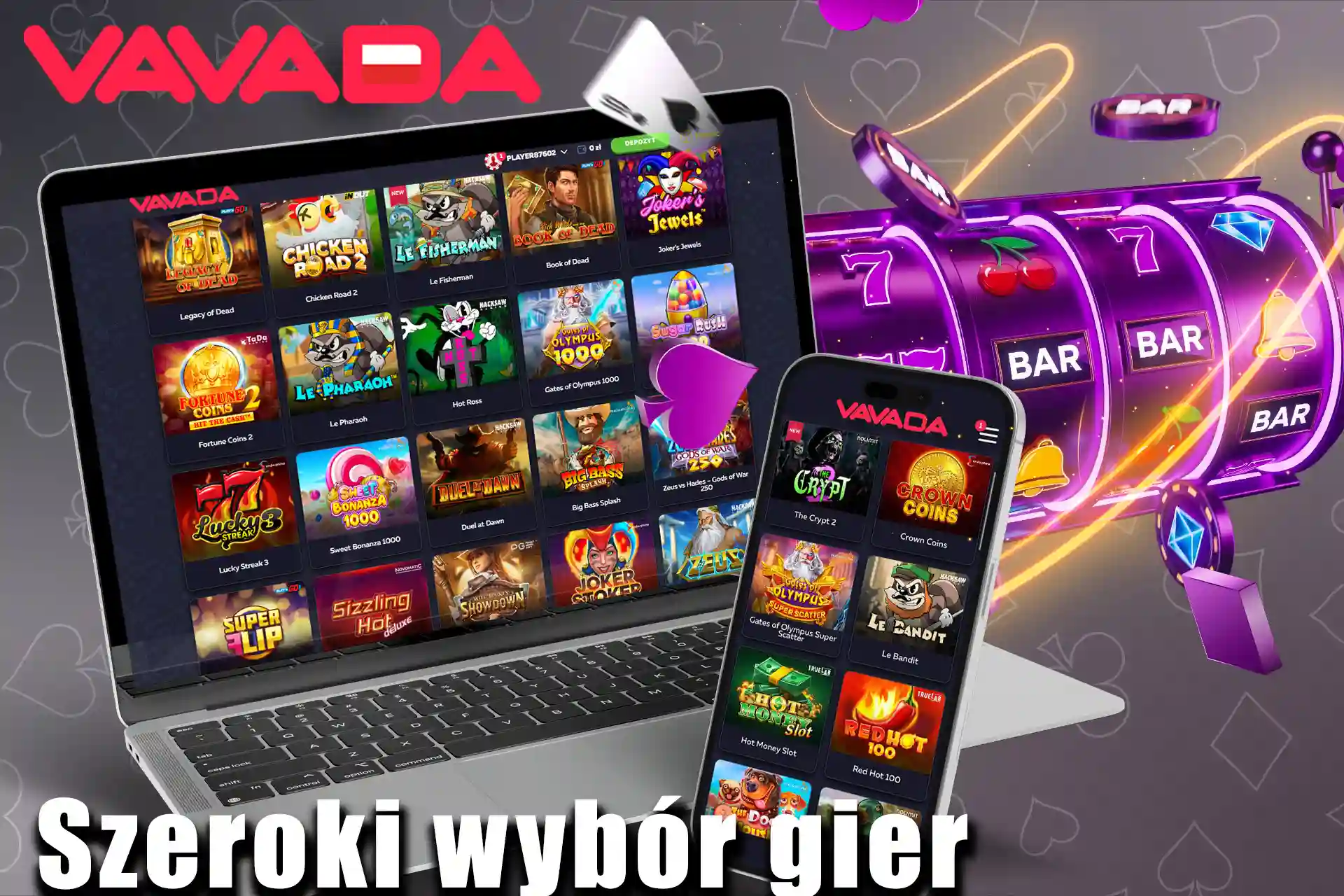 Platforma Vavada wyróżnia się imponującą biblioteką gier hazardowych.